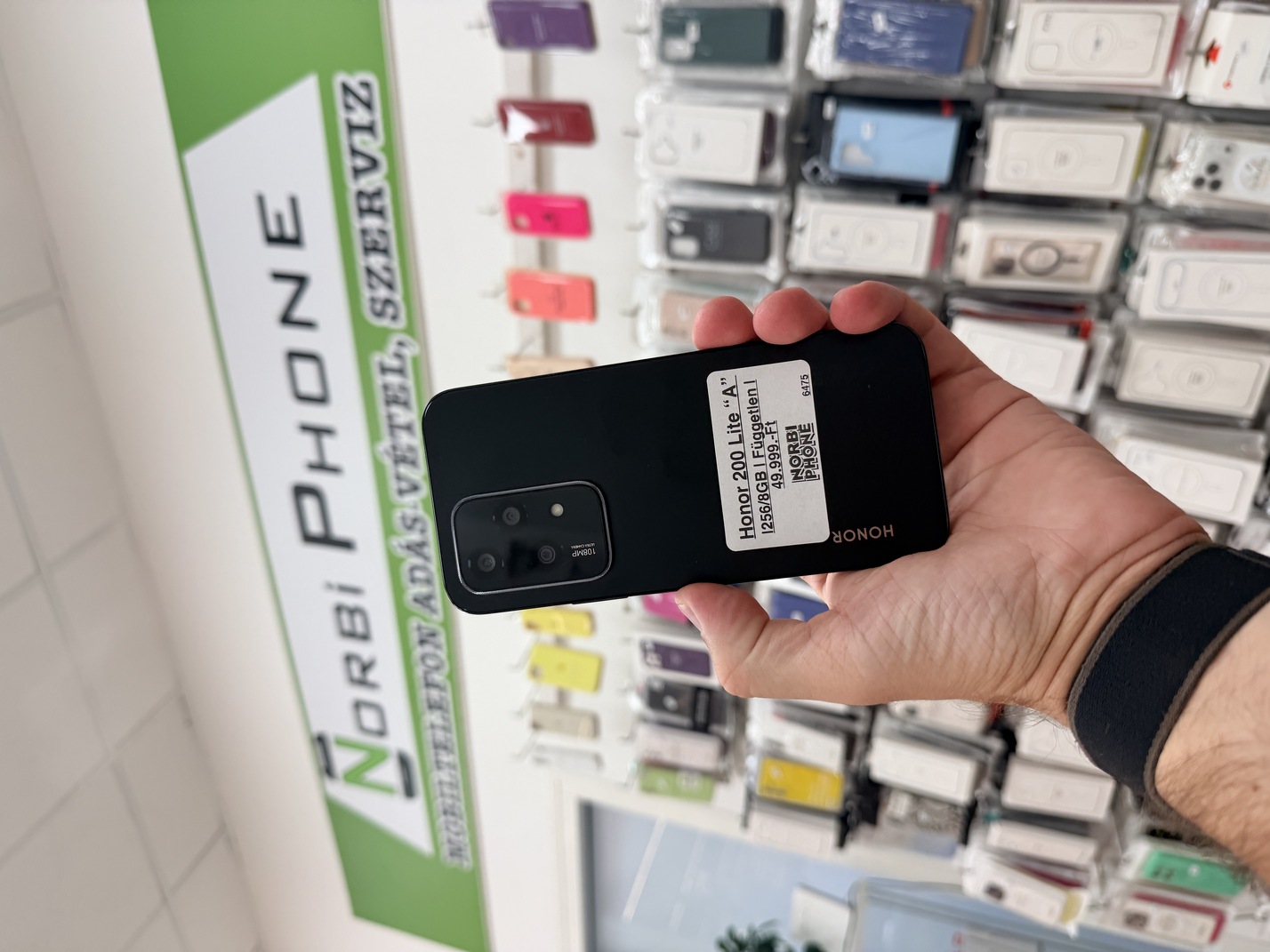 Honor 200 Lite 256/8 GB, Újszerű állapot – a konkrét eladó készülék fotója