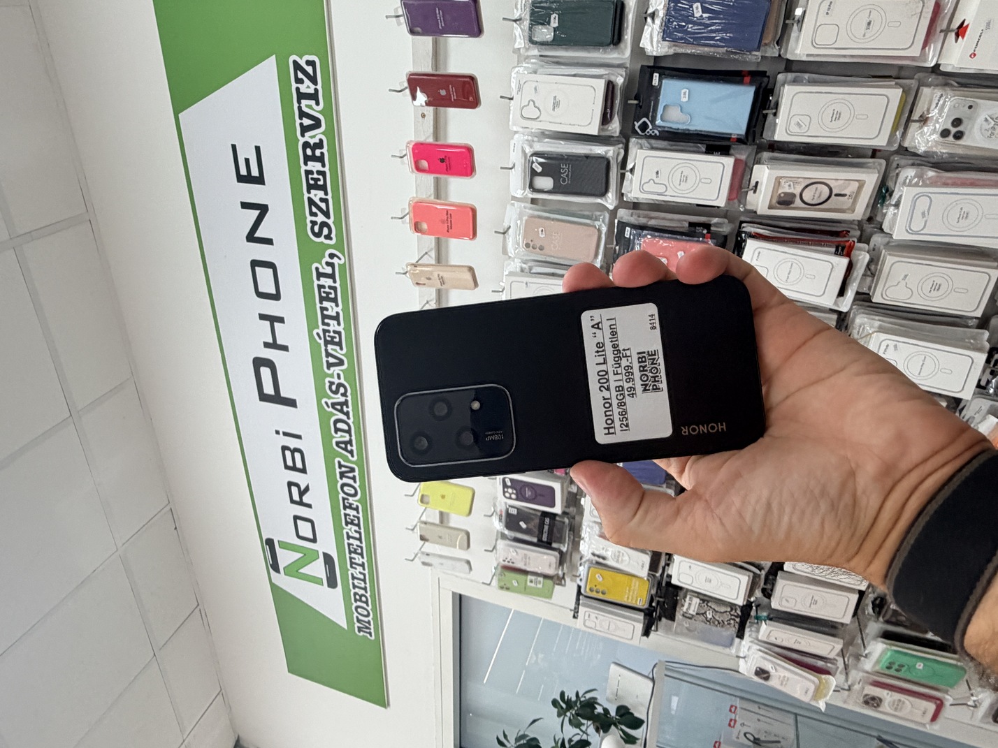 Honor 200 Lite 256/8 GB, Újszerű állapot – a konkrét eladó készülék fotója